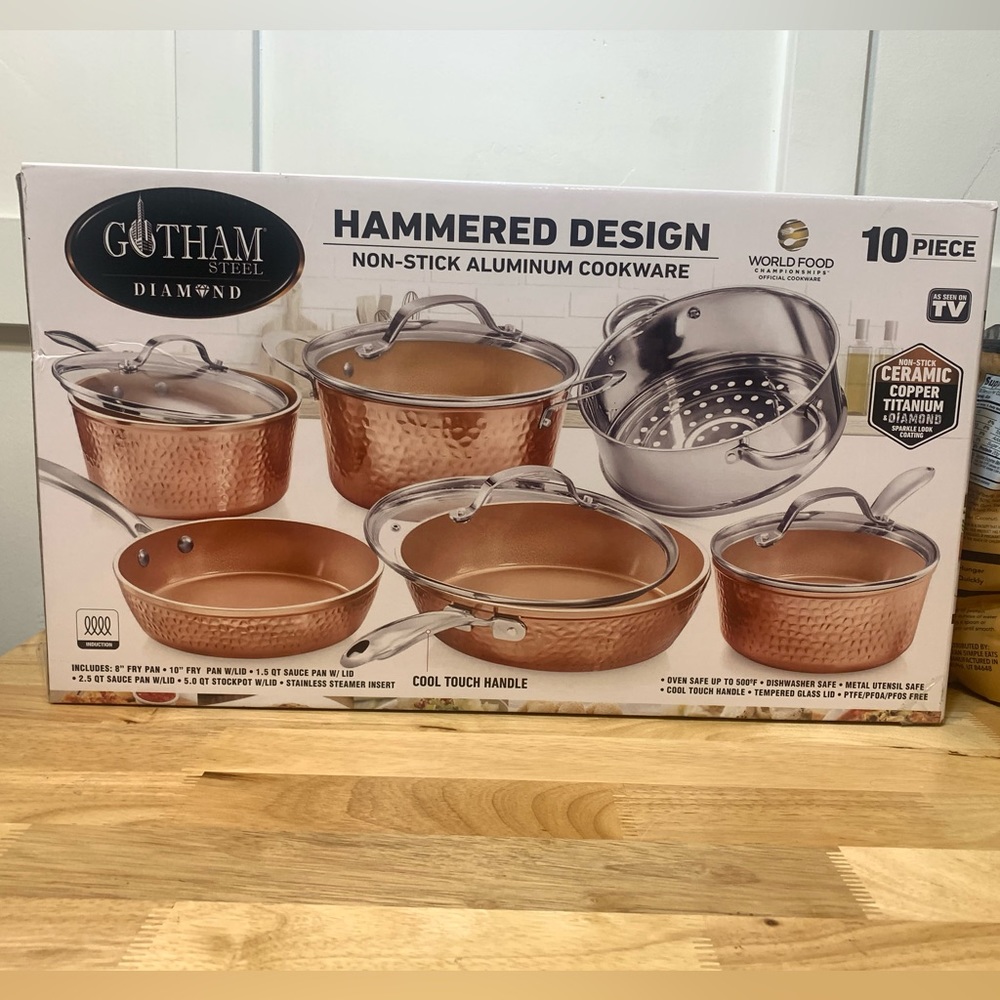 Gotham Steel Hammered Cookware Set